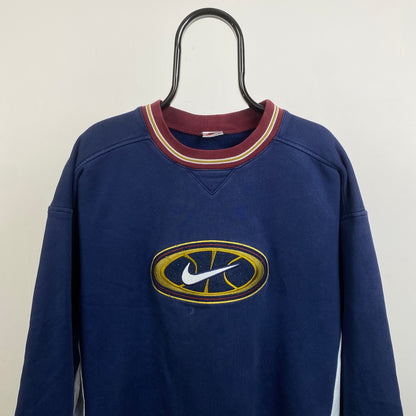 90s Nike Basketball Sweatshirt Blue Large