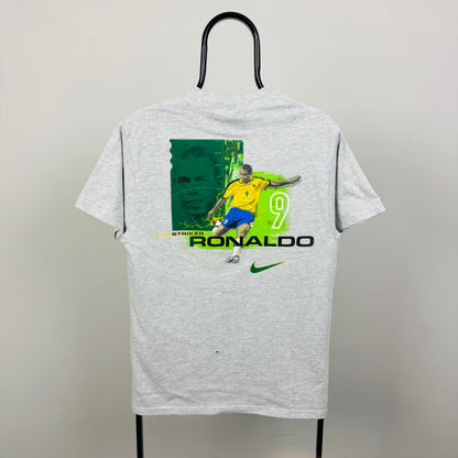 90s Nike Brazil Ronaldo T-Shirt Grey Small