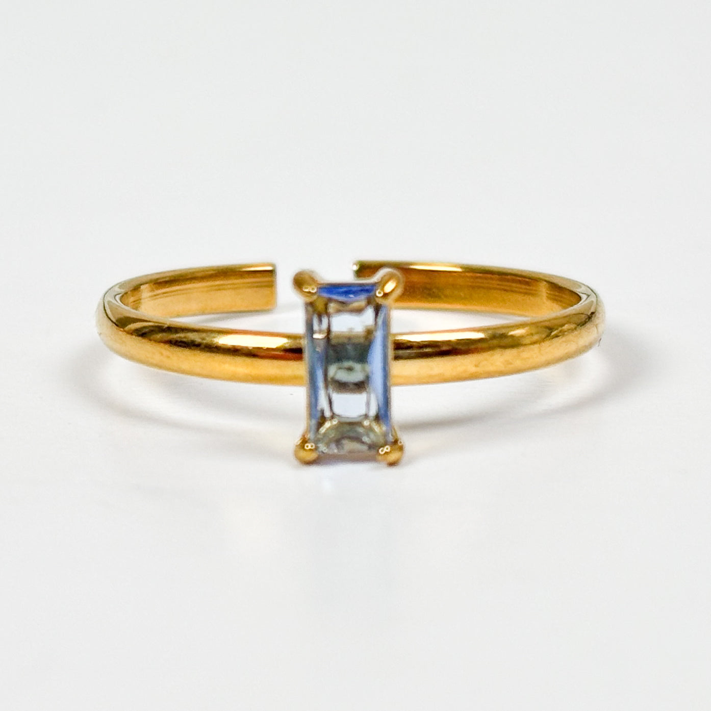 Birthstone Band Ring Stackable Gold
