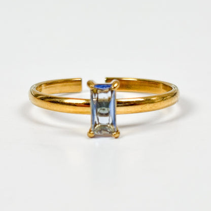 Birthstone Band Ring Stackable Gold