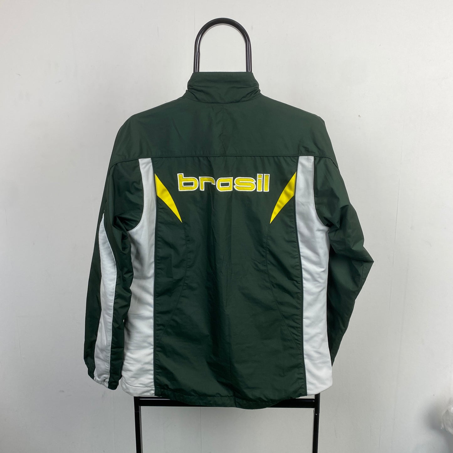 00s Nike Brazil Windbreaker Jacket Green Medium