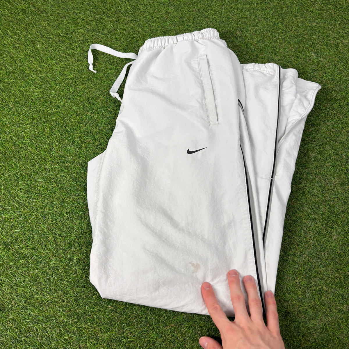00s Nike Piping Joggers White Small