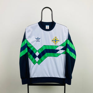 90s Adidas Northern Ireland Sweatshirt White Small