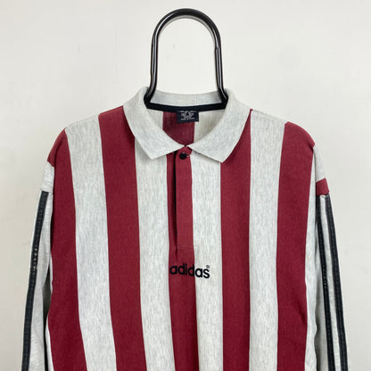 90s Adidas Rugby Sweatshirt Red XL