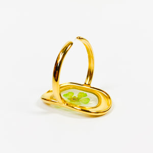Retro Adjustable Flower Ring Gold