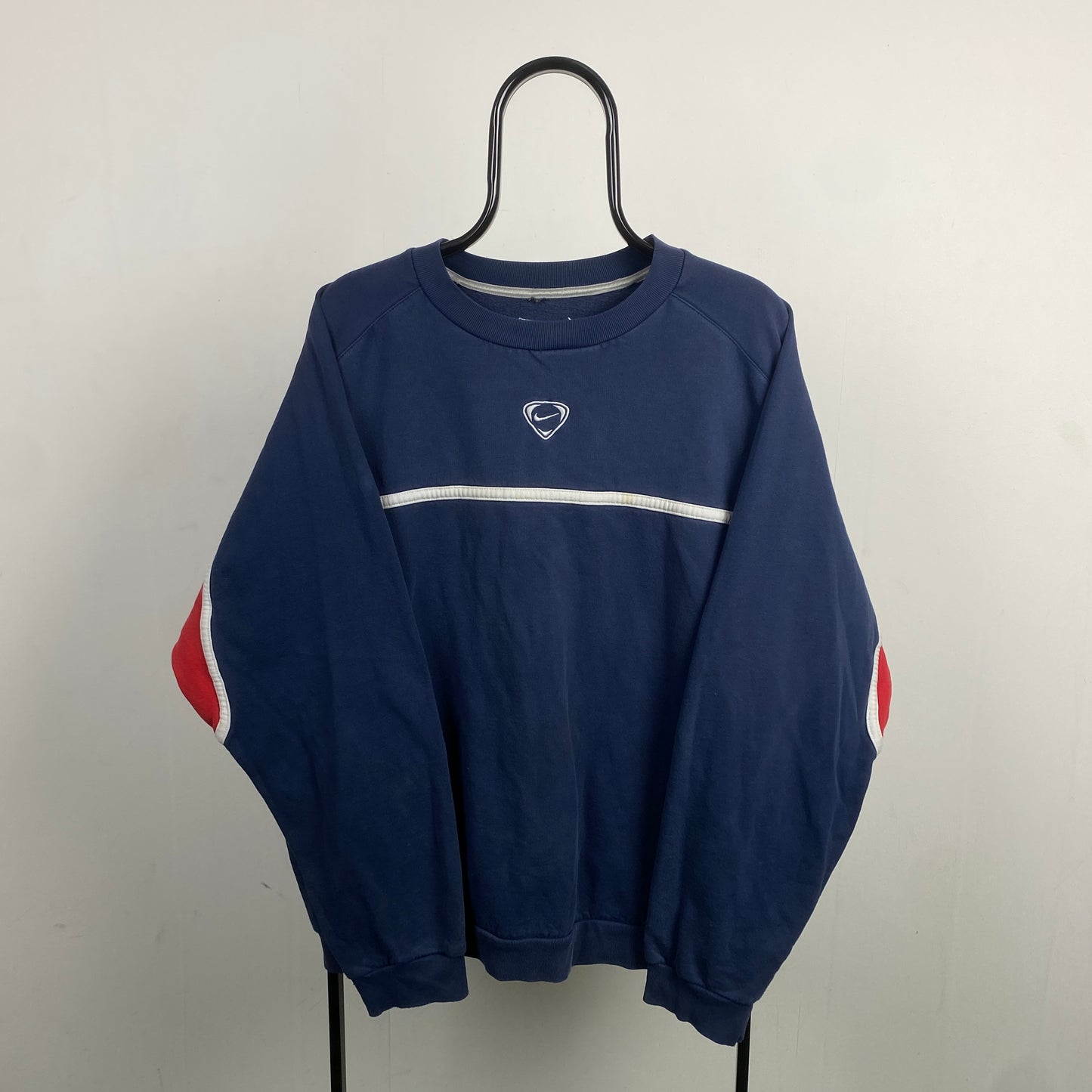 00s Nike Center Swoosh Sweatshirt Blue XL