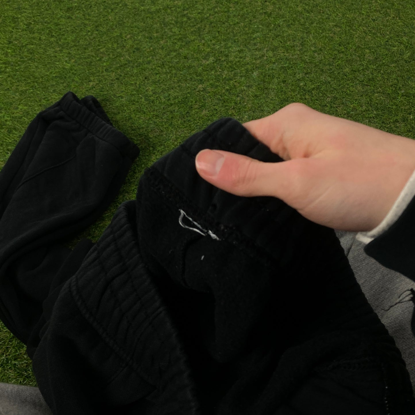 00s Nike Wide Leg Cotton Joggers Black Large