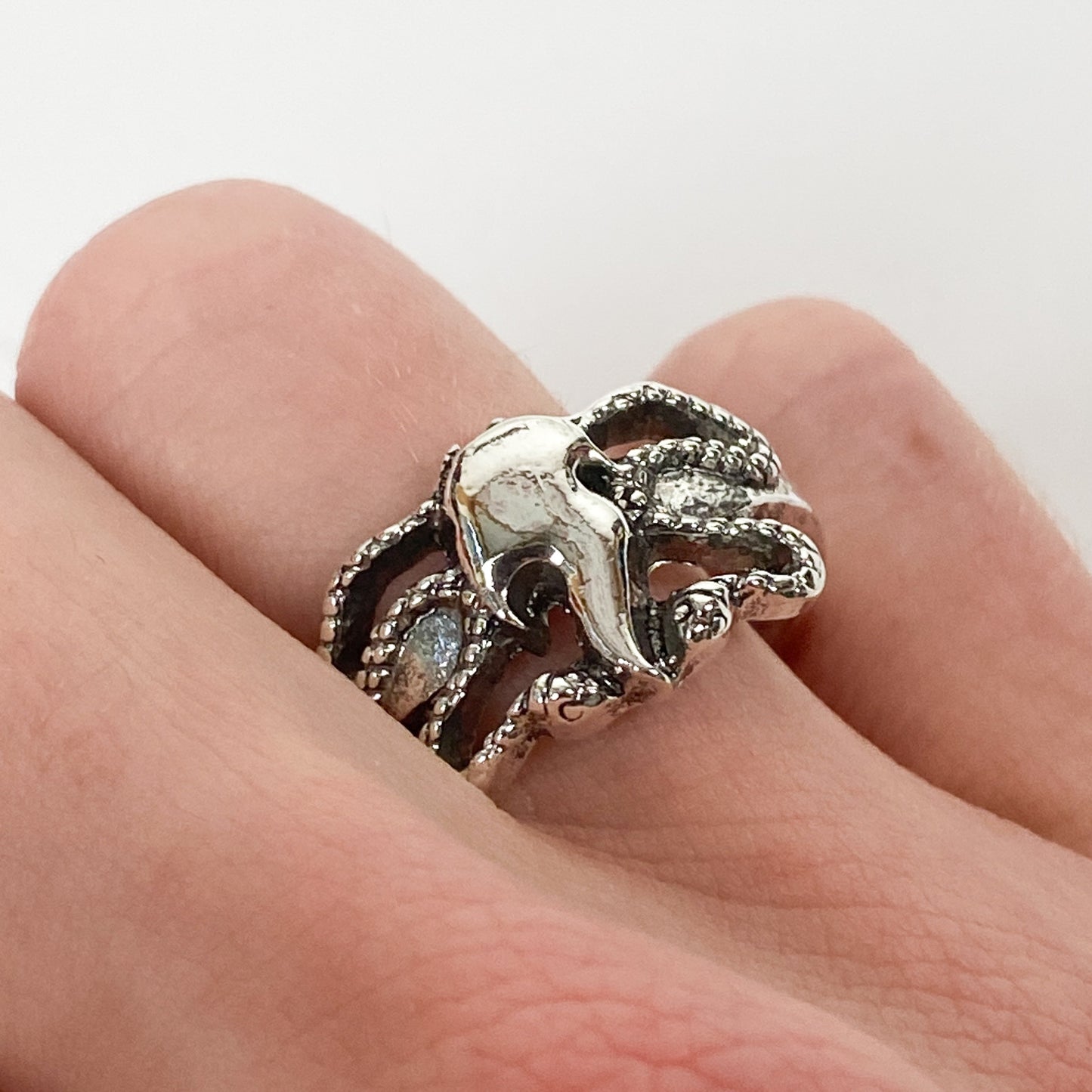 Retro Vintage Jellyfish Ring Silver