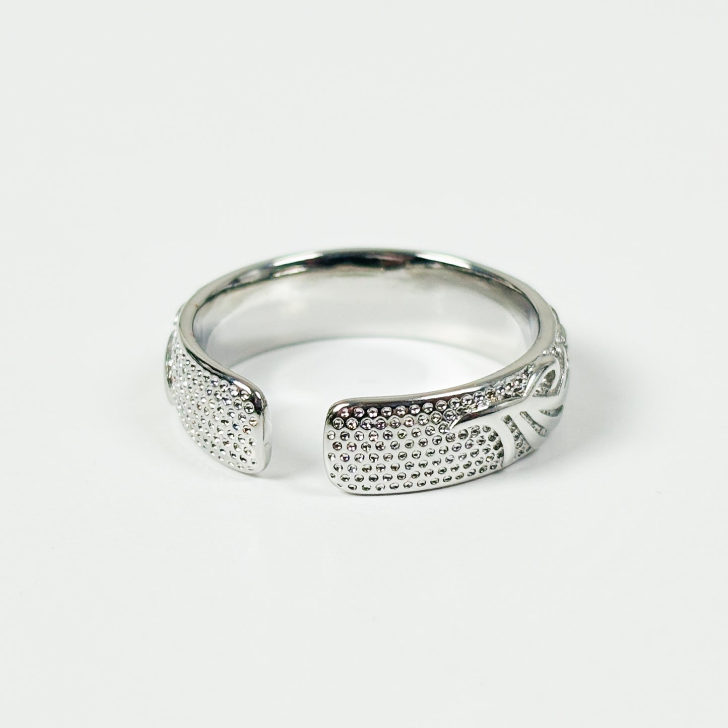 Engraved Leaf Ring .925 Silver