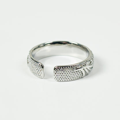 Engraved Leaf Ring .925 Silver