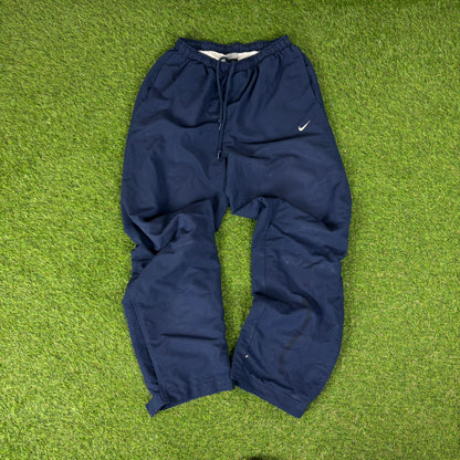 00s Nike Windbreaker Jacket + Joggers Set Blue Small