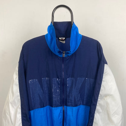 90s Nike Windbreaker Jacket Blue Large