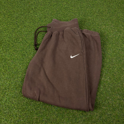 00s Nike Wide Leg Cotton Joggers Brown Small