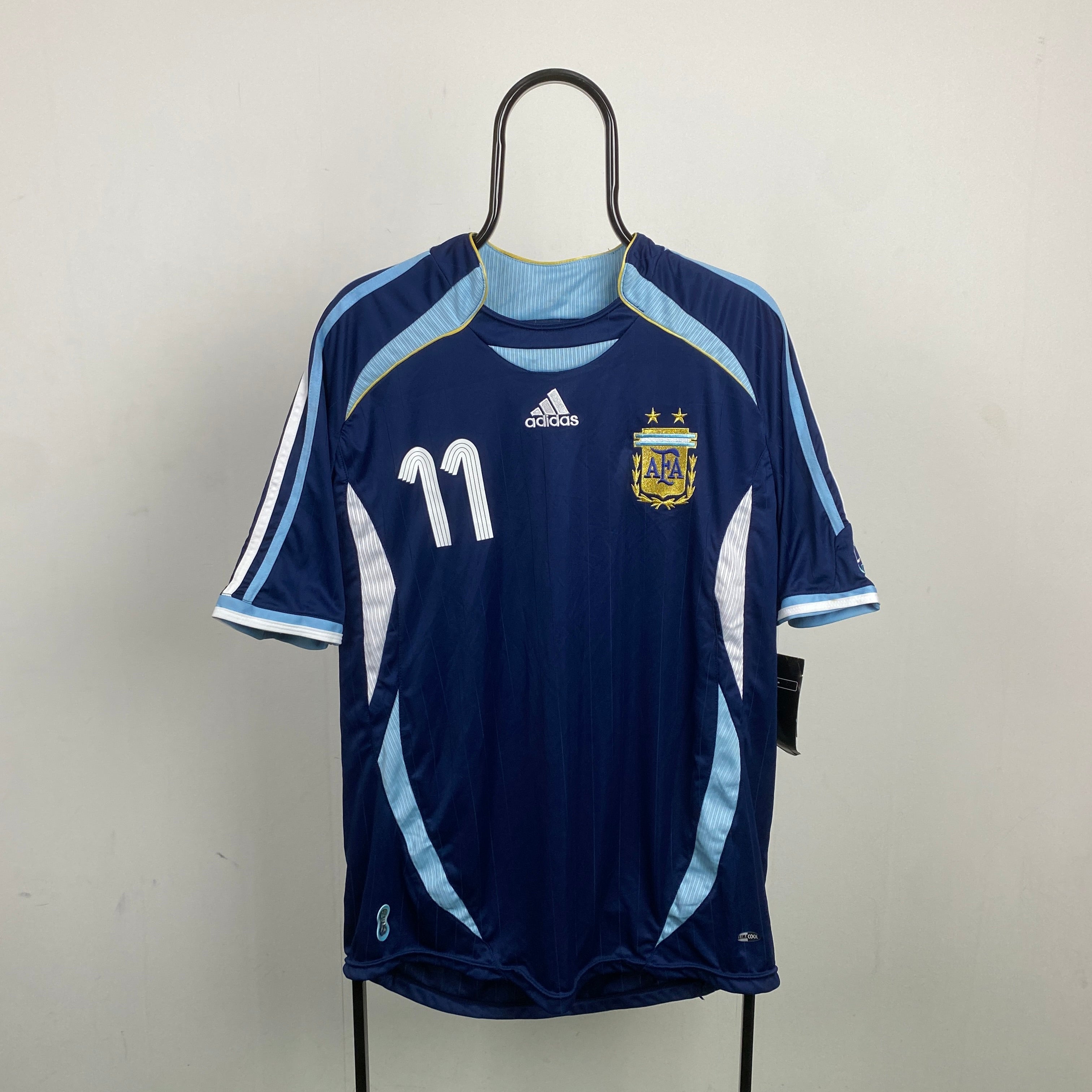 00s Argentina Fan Style Football Shirt T-Shirt Blue XL