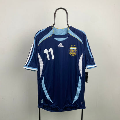 00s Argentina Fan Style Football Shirt T-Shirt Blue XL
