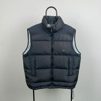 00s Nike Puffer Gilet Jacket Grey Large