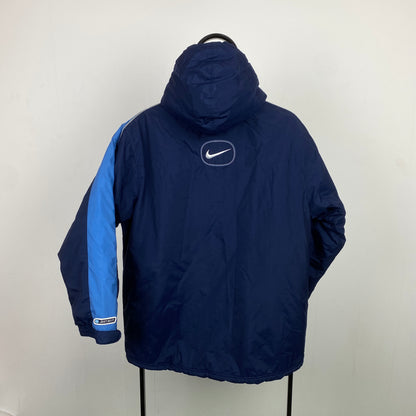 00s Nike Puffer Jacket Coat Blue Small