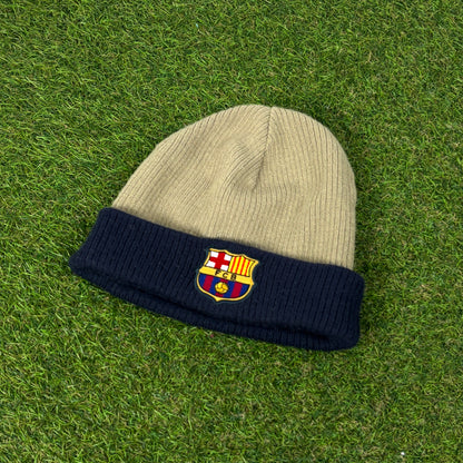00s Nike Barcelona Reversible Beanie Hat Brown