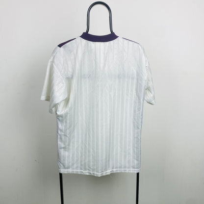 90s Adidas Football Shirt T-Shirt White Small