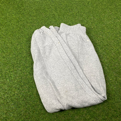 00s Nike Wide Leg Cotton Joggers Grey Small
