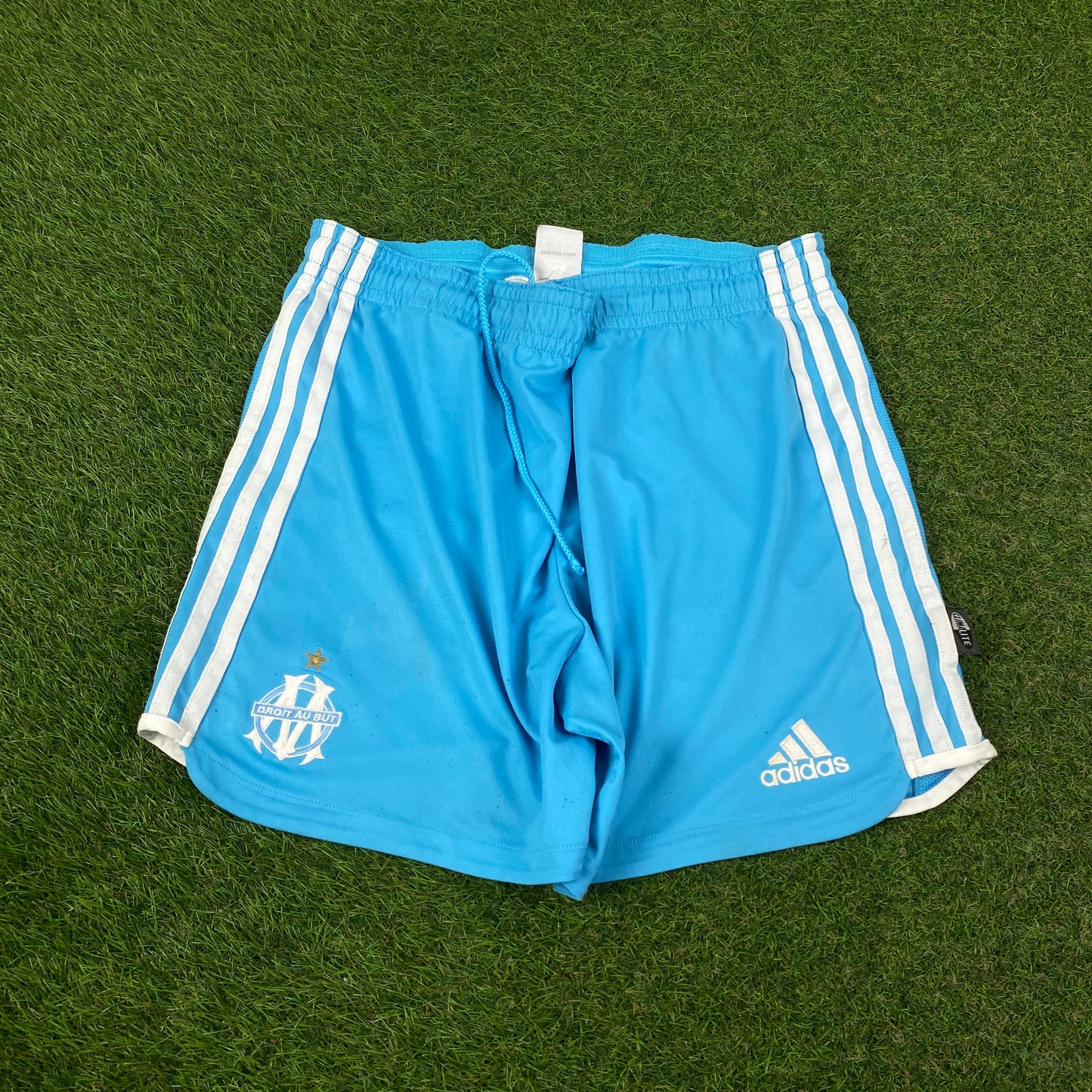 00s Adidas Marseille Football Shorts Blue Medium