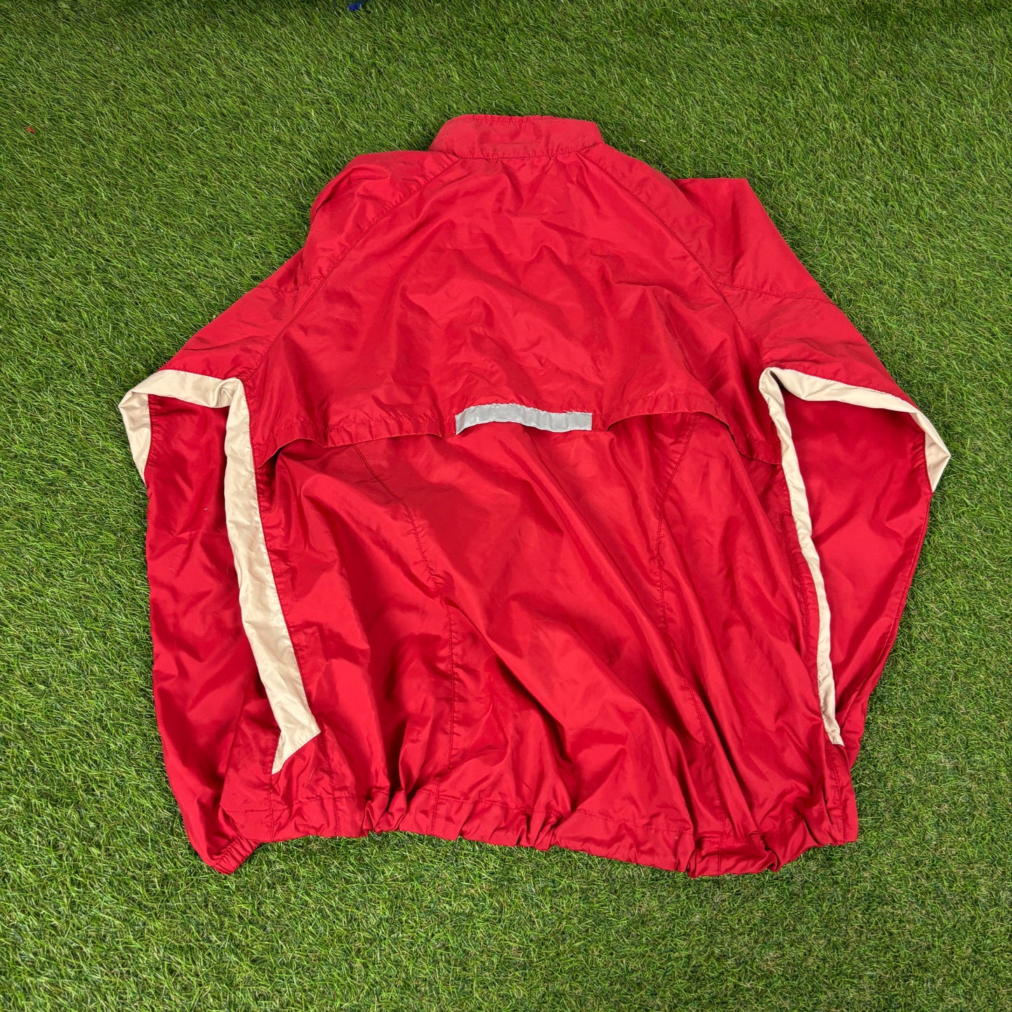 90s Nike Windbreaker Jacket + Joggers Set Red Medium