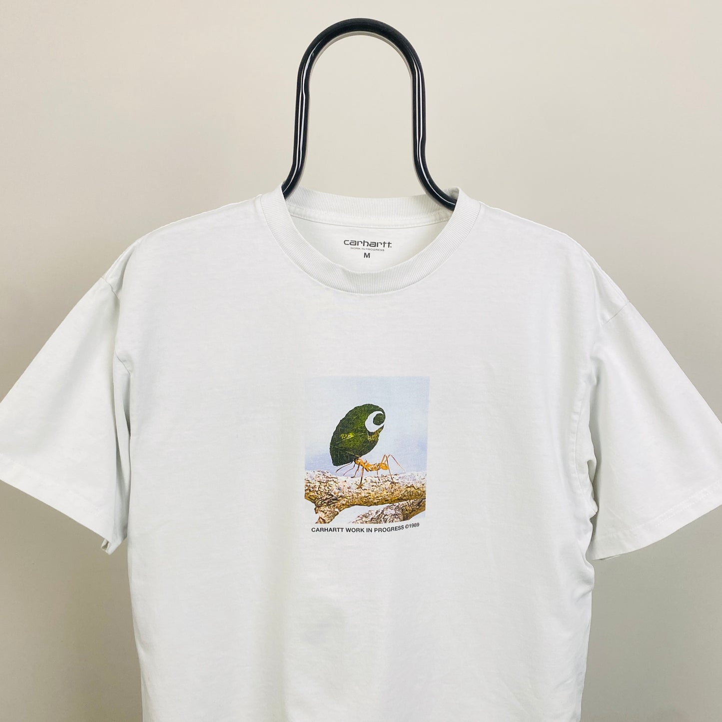 00s Carhartt Antleaf T-Shirt White Medium