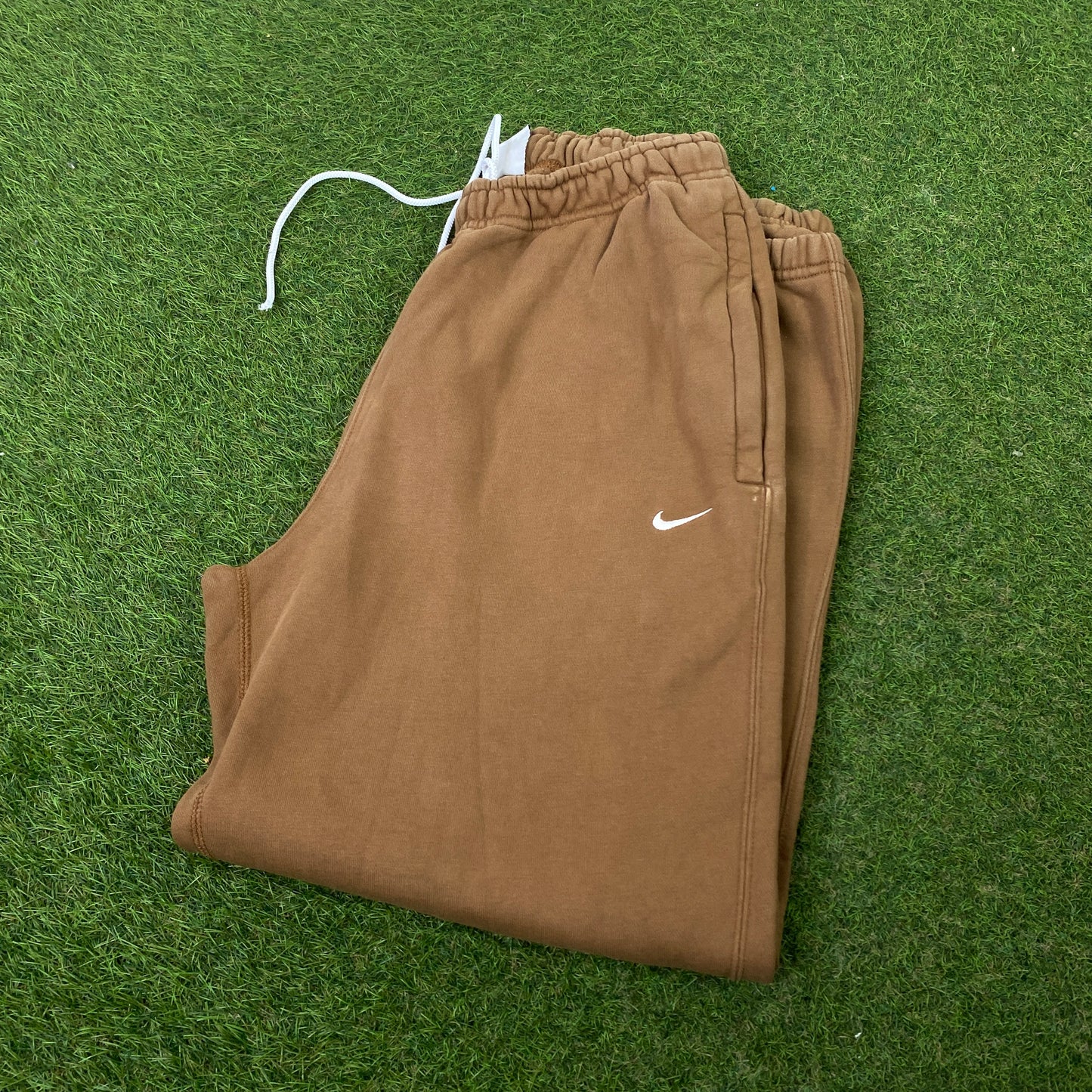 00s Nike NRG Cotton Joggers Brown Small