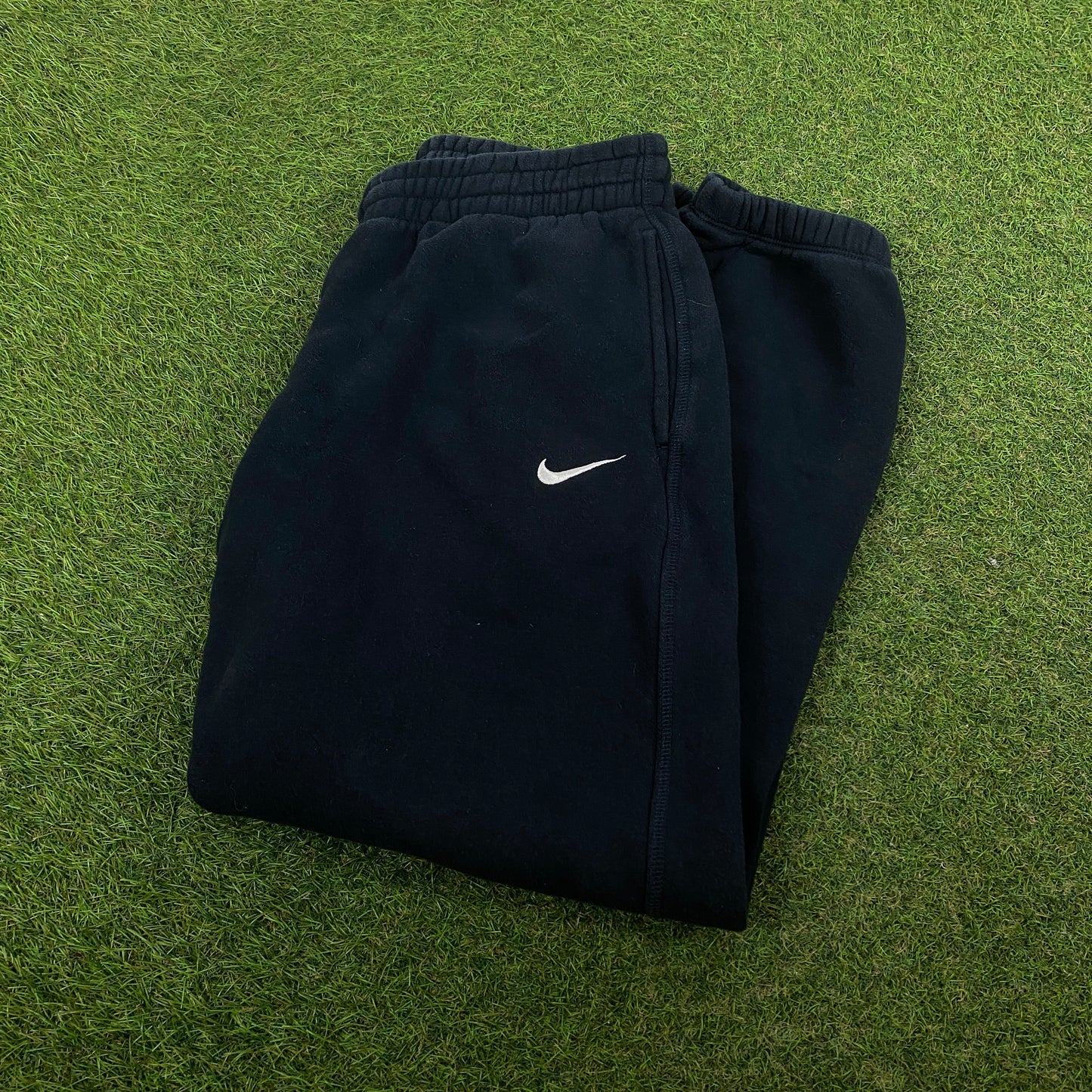 00s Nike Wide Leg Cotton Joggers Blue Small