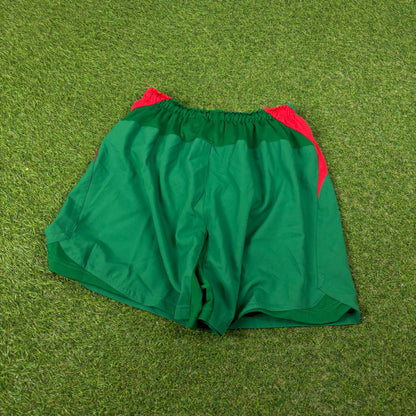 00s Nike T90 Portugal Football Shorts Green Small