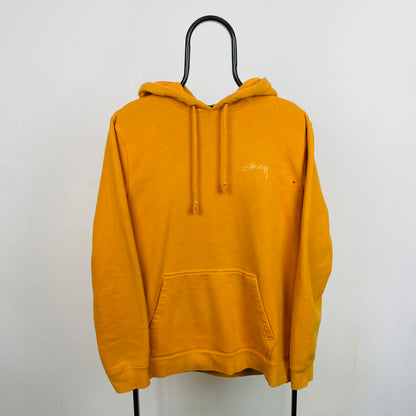 Retro 00s Stussy Hoodie Orange Large