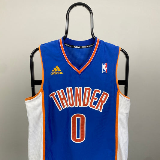 00s Adidas Oklahoma City Thunder Basketball Jersey T-Shirt Blue Medium