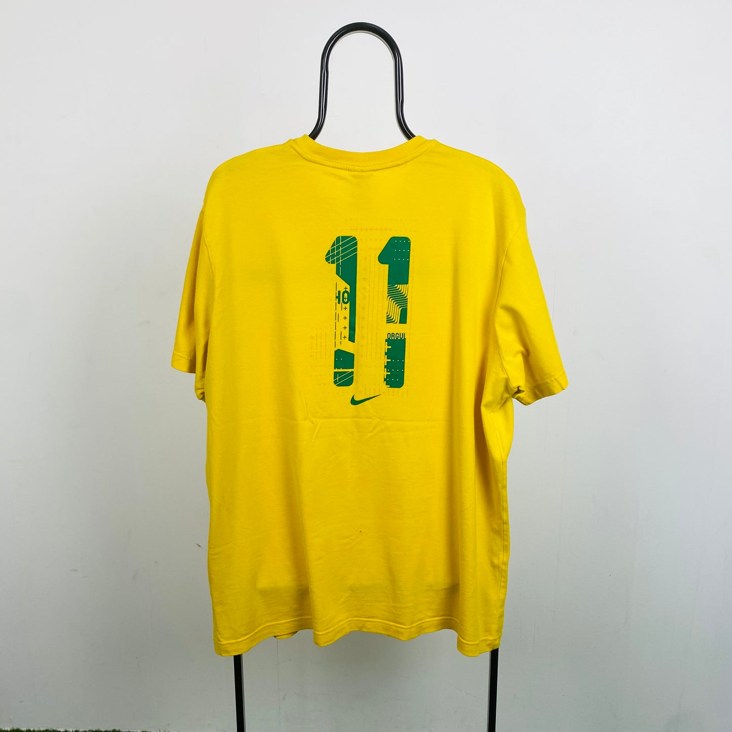 00s Nike T-Shirt Yellow XXL