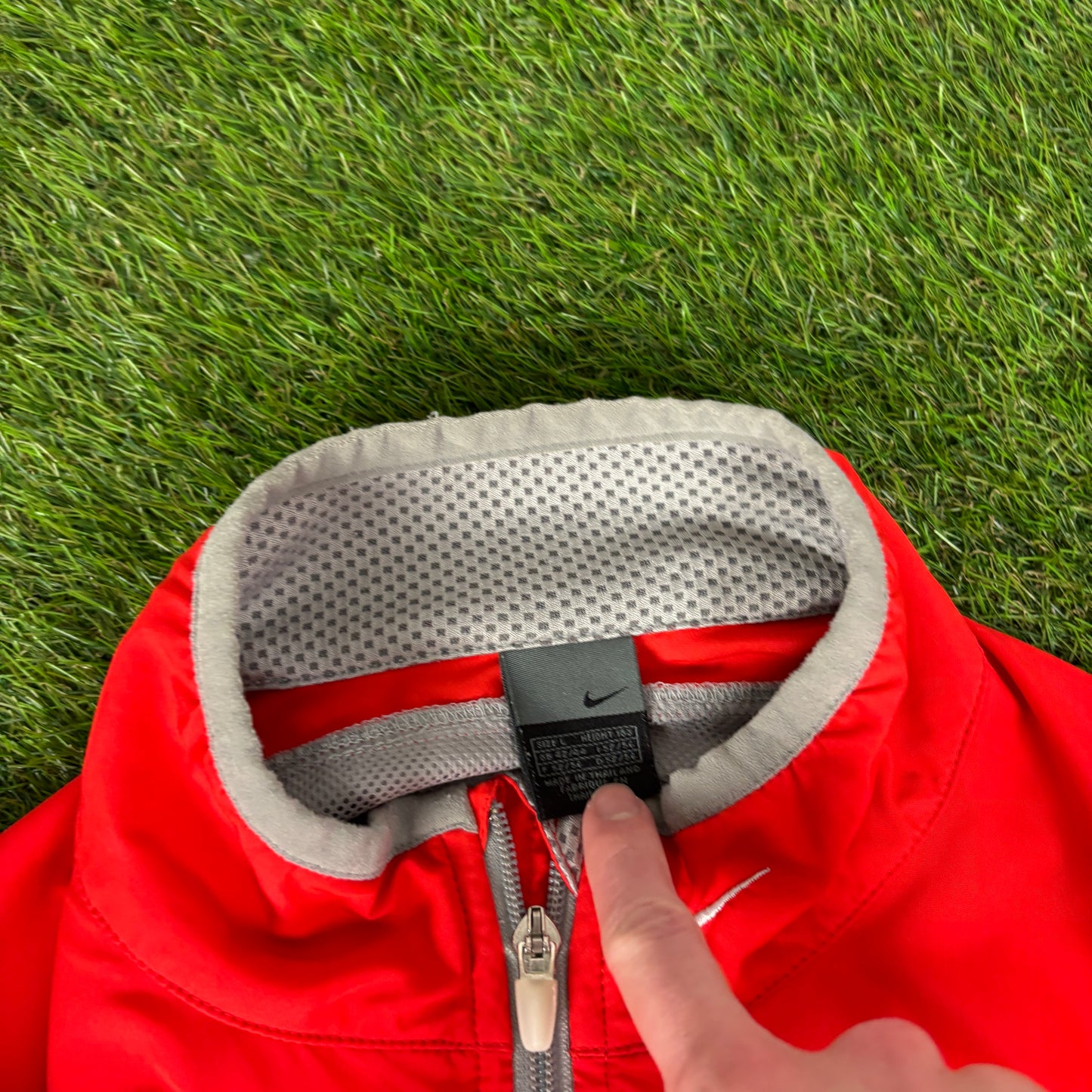 00s Nike Piping Tracksuit Jacket + Joggers Set Red Large