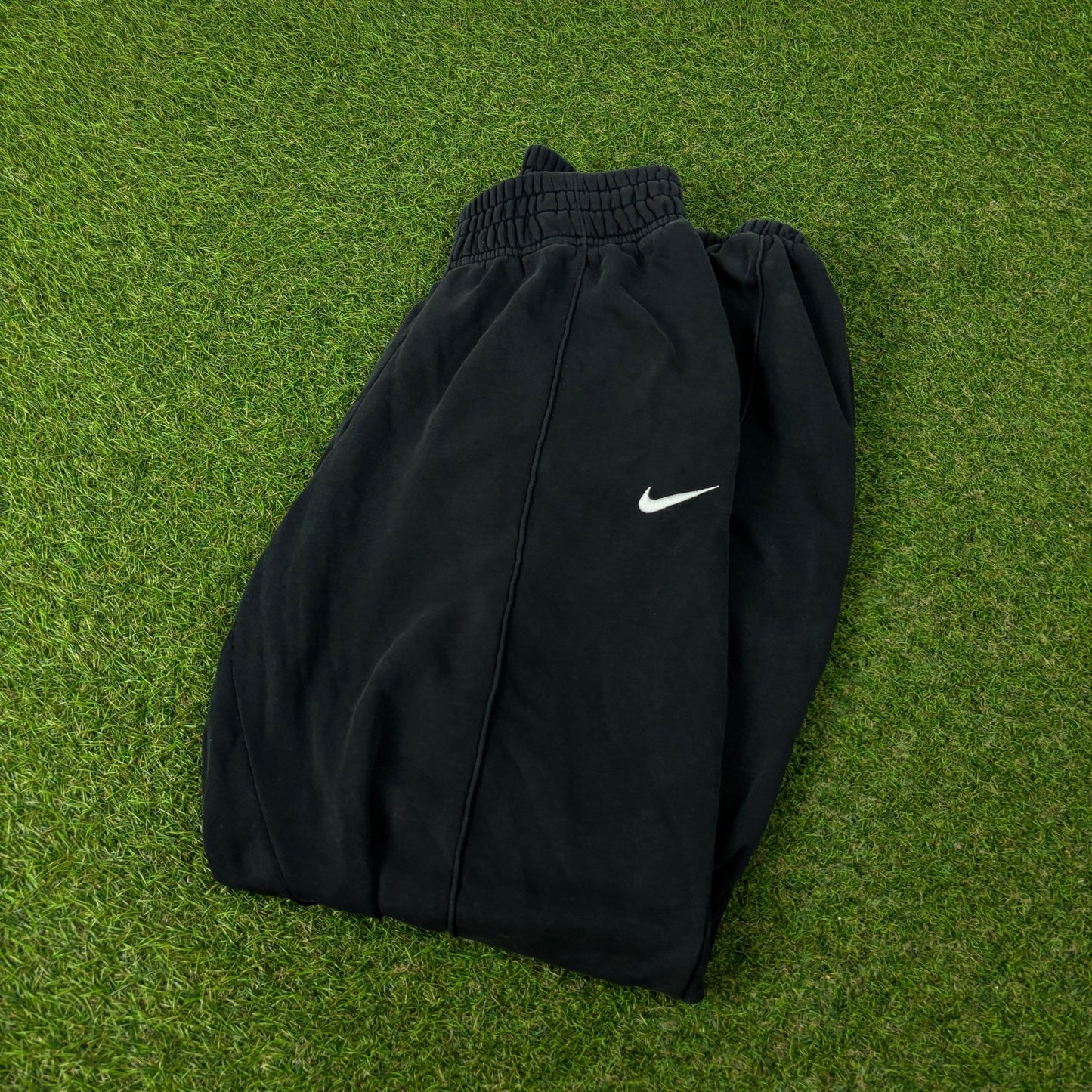 00s Nike Wide Leg Cotton Joggers Black Small