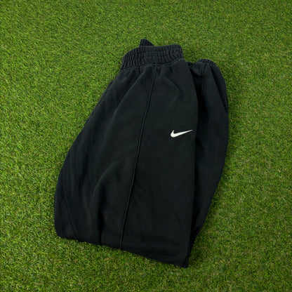 00s Nike Wide Leg Cotton Joggers Black Small