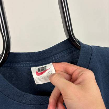 90s Nike T-Shirt Blue Large