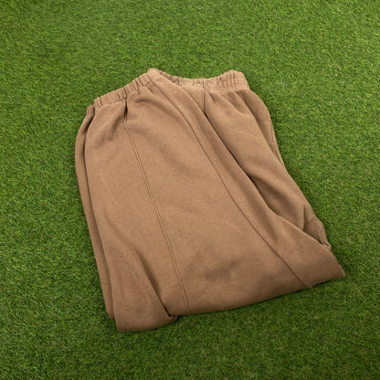 00s Nike Wide Leg Cotton Joggers Brown XL