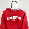 Retro Quiksilver Hoodie Red Small