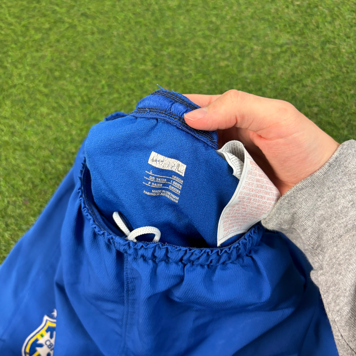 00s Nike Brazil Football Shorts Blue XL