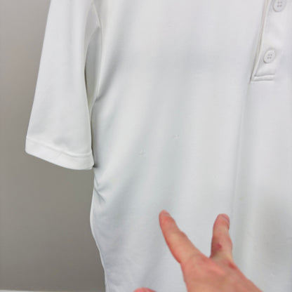 00s Adidas Golf Polo Shirt T-Shirt White Large