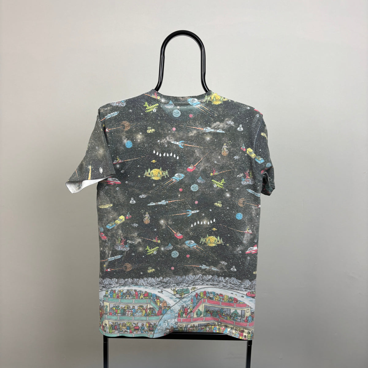 90s Where’s Wally T-Shirt Grey Small