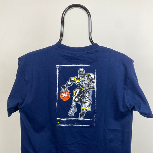 90s Nike Basketball T-Shirt Blue XS