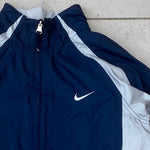 90s Nike Reversible Fleece Puffer Jacket Blue Small