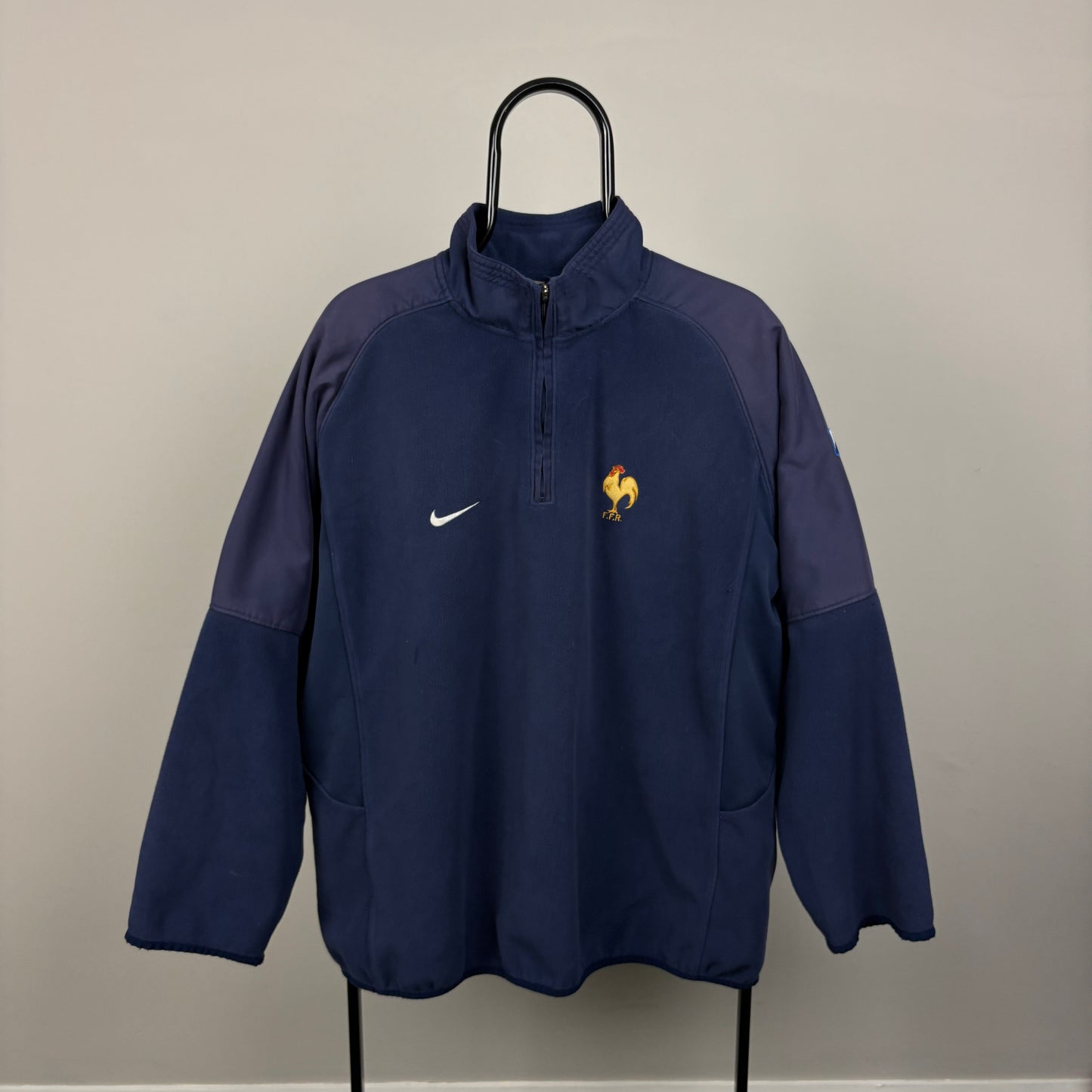 00s Nike France Rugby Sweatshirt Blue Large