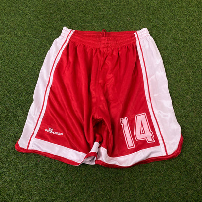 Retro Basketball Shorts Red Small