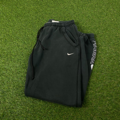 00s Nike Air Max Wide Leg Cotton Joggers Black Medium
