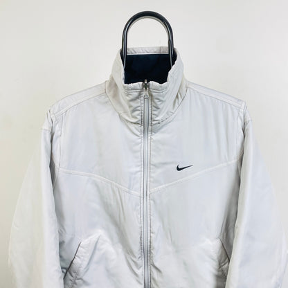 90s Nike Reversible Puffer Jacket Black White Large