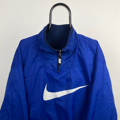 00s Nike Reversible Fleece Coat Jacket Blue XL