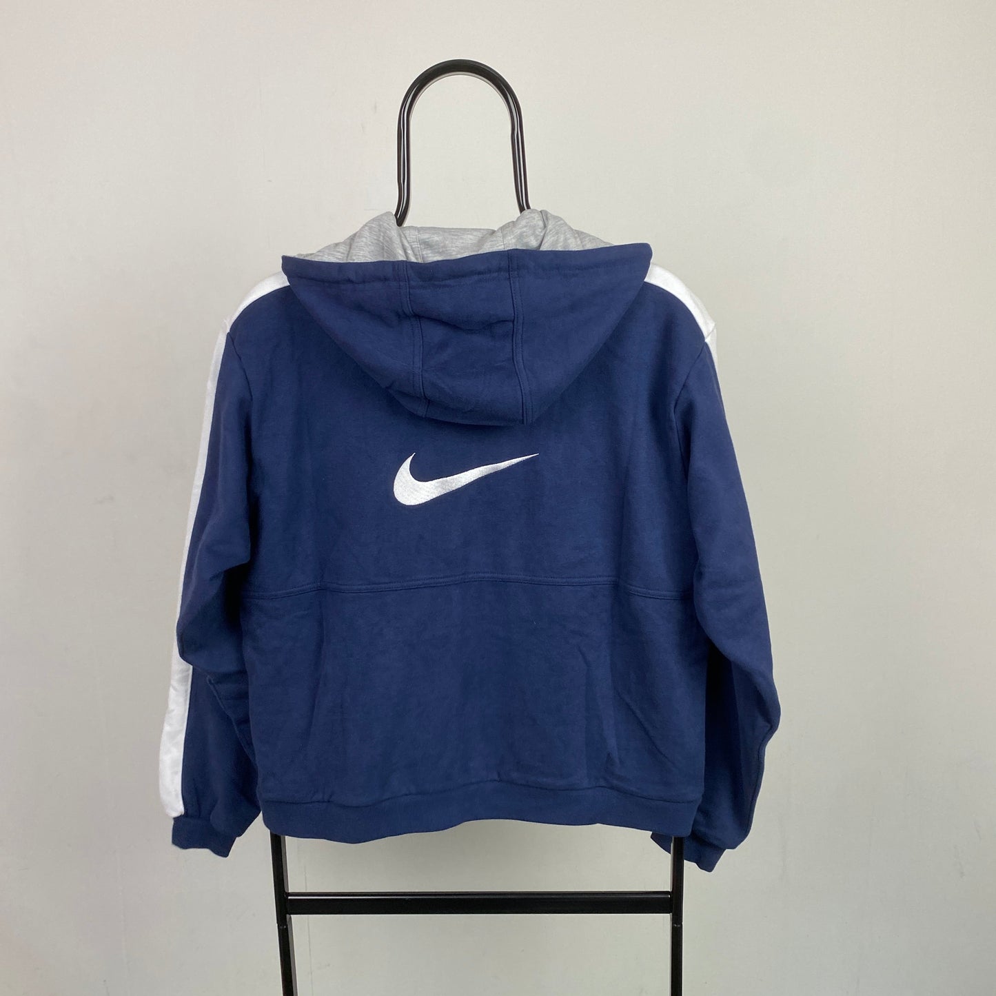 90s Nike Zip Hoodie Blue Small